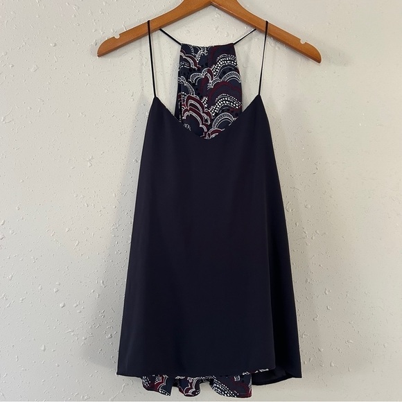 🦋 Express Barcelona Cami Reversible Navy Blue Party Going Out Blouse Medium - Picture 3 of 4